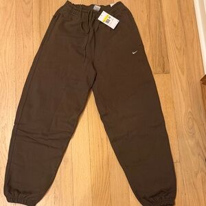 Nike Mens Small Brown Fleece Joggers